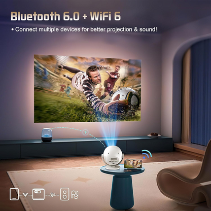 Portable 360° Smart Mini Projector