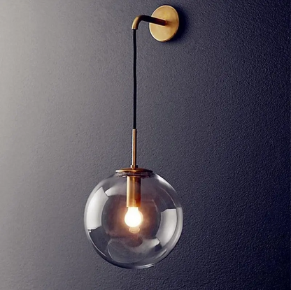 Stylish wall-mounted globe light fixture for living rooms, bedrooms and hallways